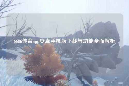 6686体育app安卓手机版下载与功能全面解析